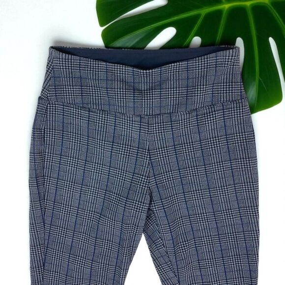 🆕 Three Dots High Rise Leggings in Mini Houndstooth Plaid Check - Picture 3 of 9